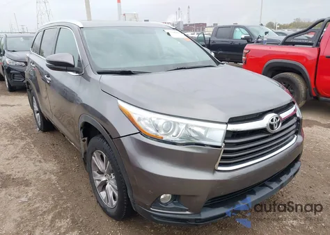 2015 Toyota Highlander Xle V6 from USA, damaged, VIN 5TDJKRFH0FS130429